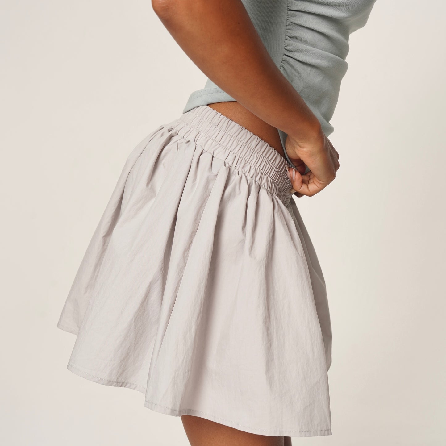 WOMEN'S SKIRT-SHORT ANNA SILVER-GRAY