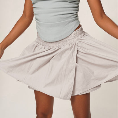 WOMEN'S SKIRT-SHORT ANNA SILVER-GRAY