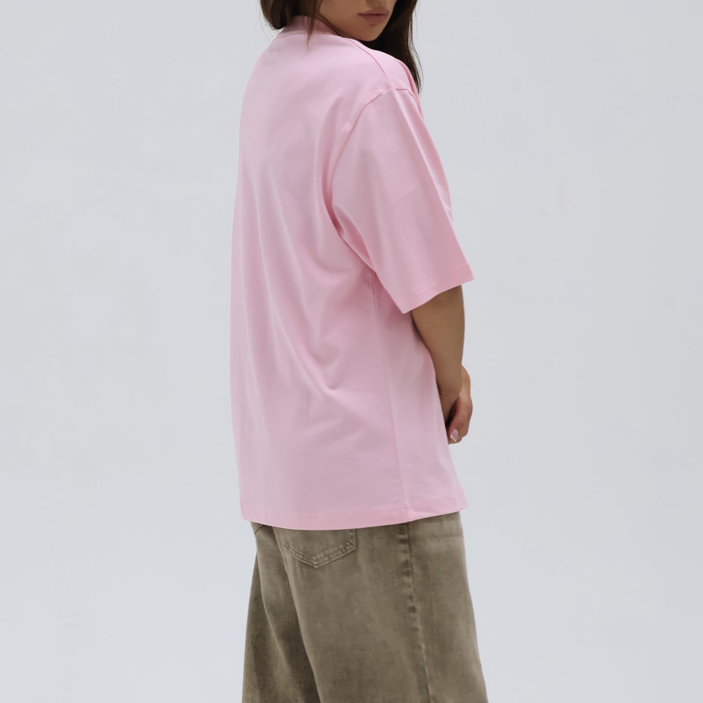 WOMEN'S T-SHIRT DIAMOND FRONT BEE PINK