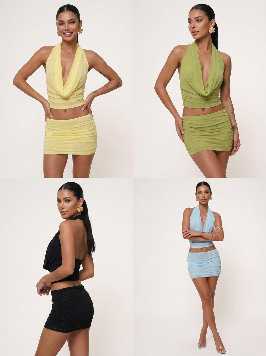 Sage Green Mesh Dress Infinite