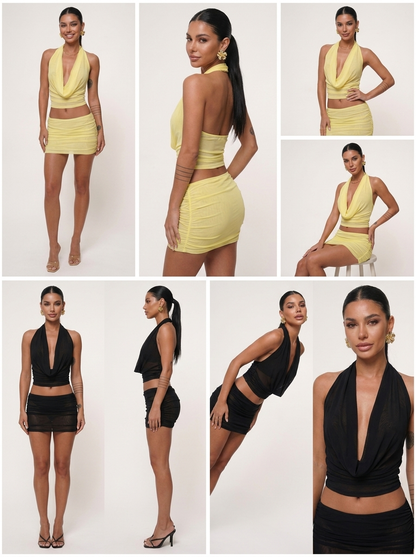 Midnight Black Mesh Dress Infinite