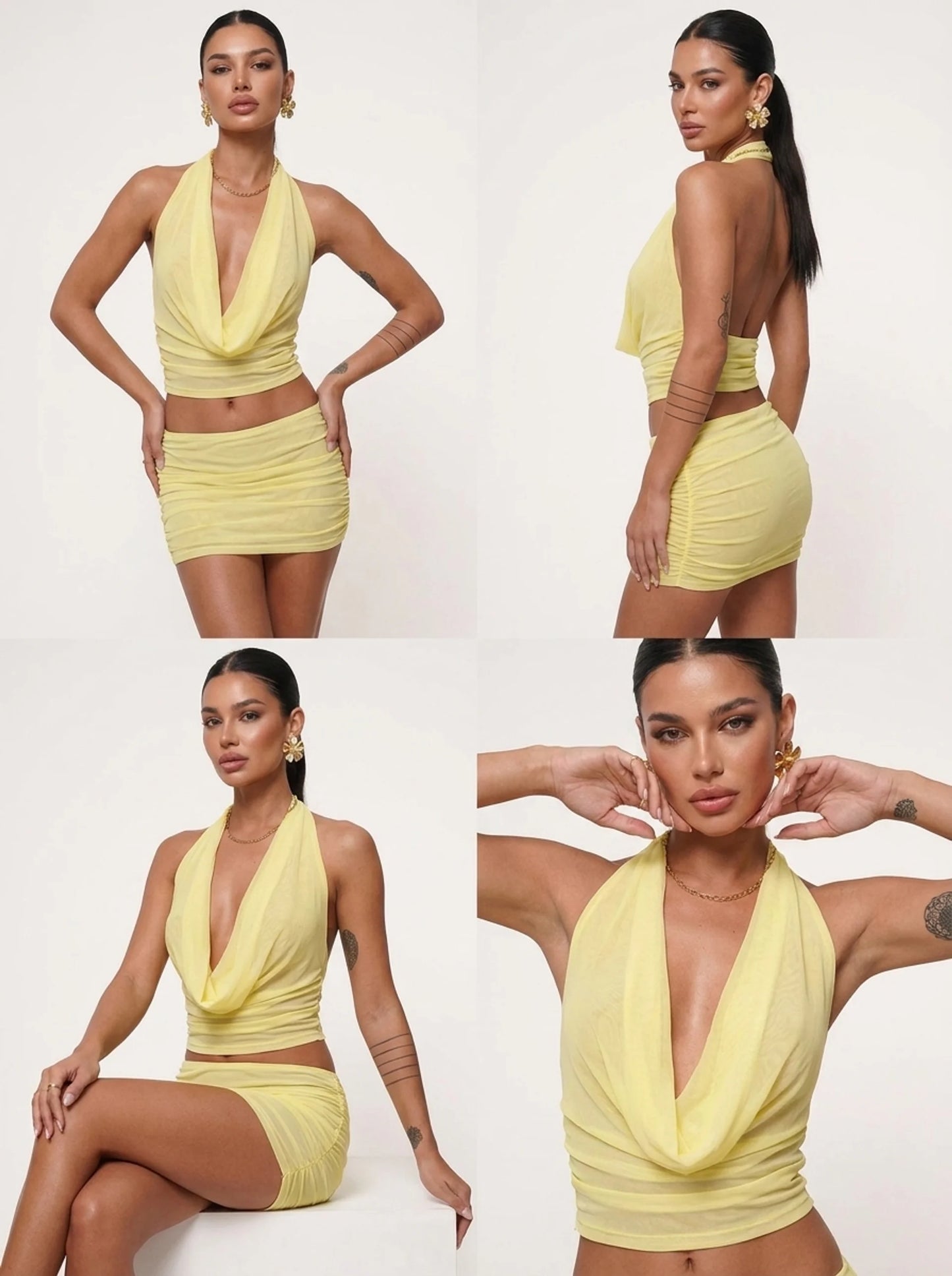 Lemon Sorbet Mesh Dress Infinite